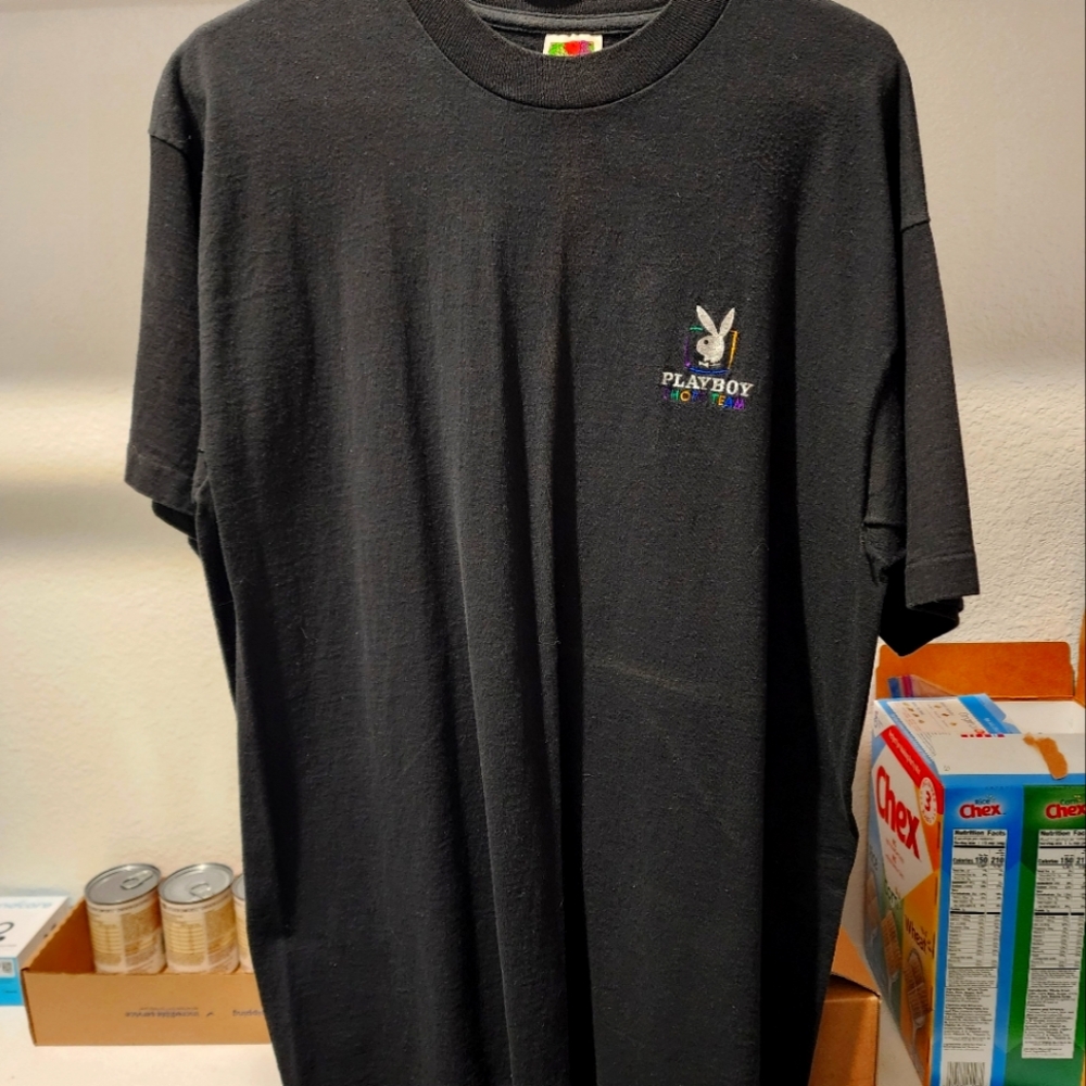 PLAYBOY Black Short Sleeve Men's Tee...BRAND NEW. Never Been Worn.